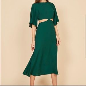 Reformation Benny Dress in Emerald - size 8 NEW with TAGs